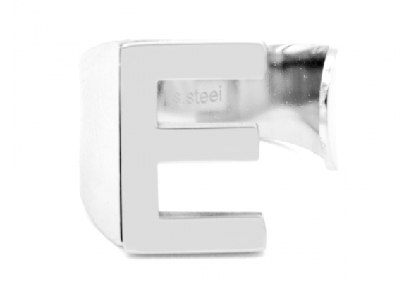 ANELLO LETTERA E REGOLABILE IN ACCIAIO POLO CORTINA STYLE CF 2 PZ