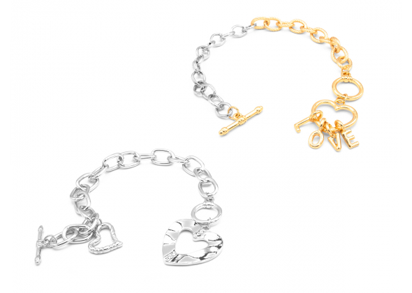 DONNA BRACCIALE CATENA CON CUORI IN METALLO POLO CORTINA STYLE CF 4 PZ