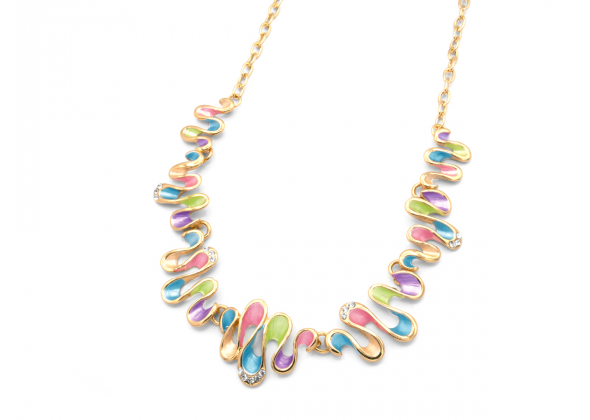 DONNA COLLANA A SERPENTE CON ZIRCONI CORTINA POLO STYLE CF 4PZ