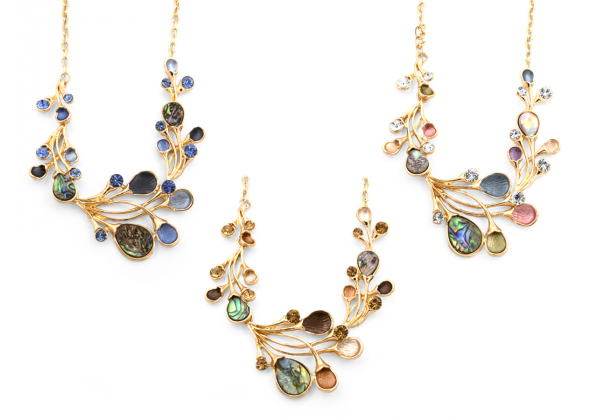 DONNA COLLANA A FOGLIE CON ZIRCONI CORTINA POLO STYLE CF 6PZ