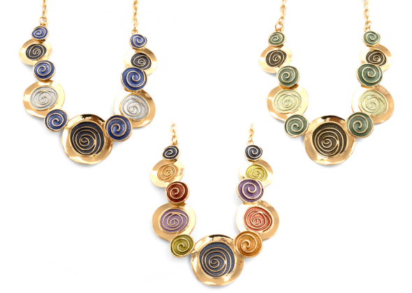 DONNA COLLANA A SPIRALE CORTINA POLO STYLE CF 6PZ