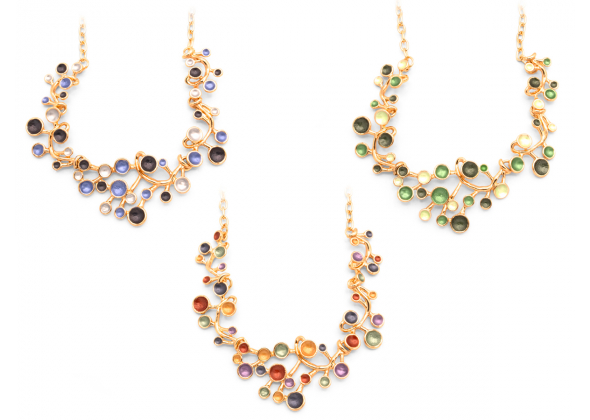 DONNA COLLANA A CERCHI SMALTATI CORTINA POLO STYLE CF 6 PZ