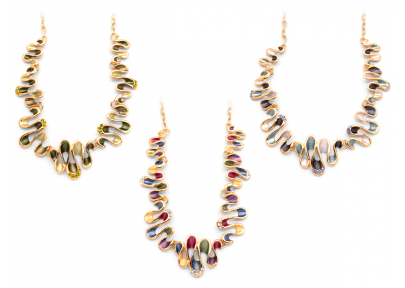 DONNA COLLANA A SERPENTE CON ZIRCONI CORTINA POLO STYLE CF 6 PZ