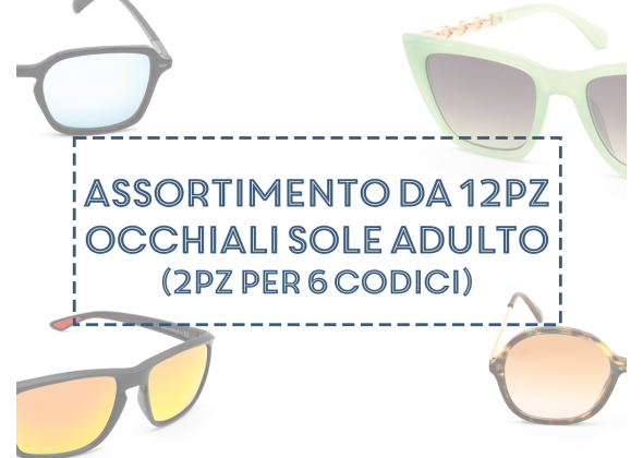 ASSORTIMENTO 12 PZ OCCHIALI DA SOLE ADULTO NAVIGARE